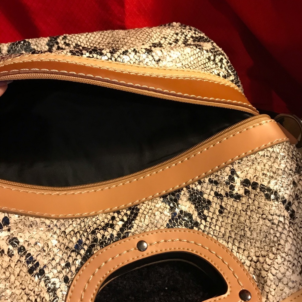 Natural Python Convertible Clutch - image 5